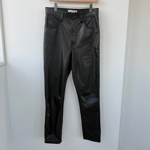 Abercrombie Vegan Leather High Rise Skinny Pant - Size 26 Short - Picture 3 of 5